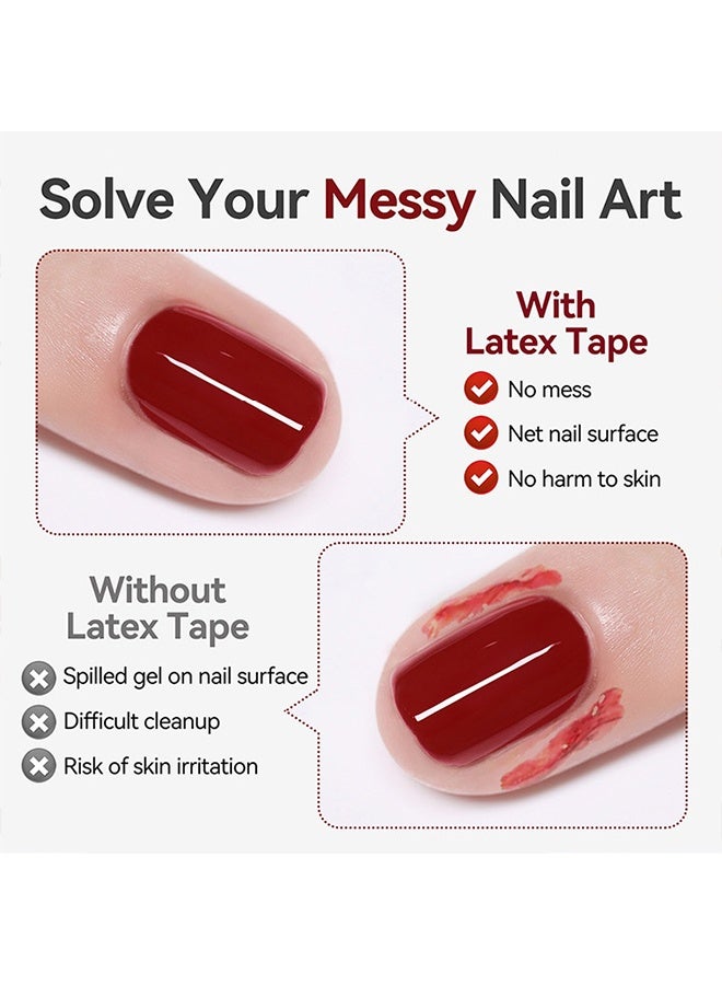 Born Pretty Functional Nail Gel, Latex Tape Peel Off,  Liquid Latex for Nails, Nail Peel Off Cuticle Guard for Nail Polish，with Plastic Nail Stick Nail Art Liquid Latex Tape Cuticle Protectors 15ml - Image 3